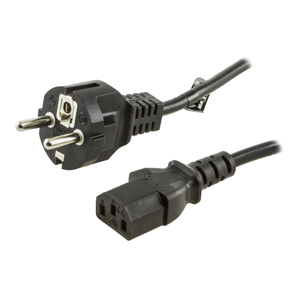 Produktbild för DELTACO DEL-109M-50 - strömkabel - power CEE 7/7 till power IEC 60320 C13 - 50 cm