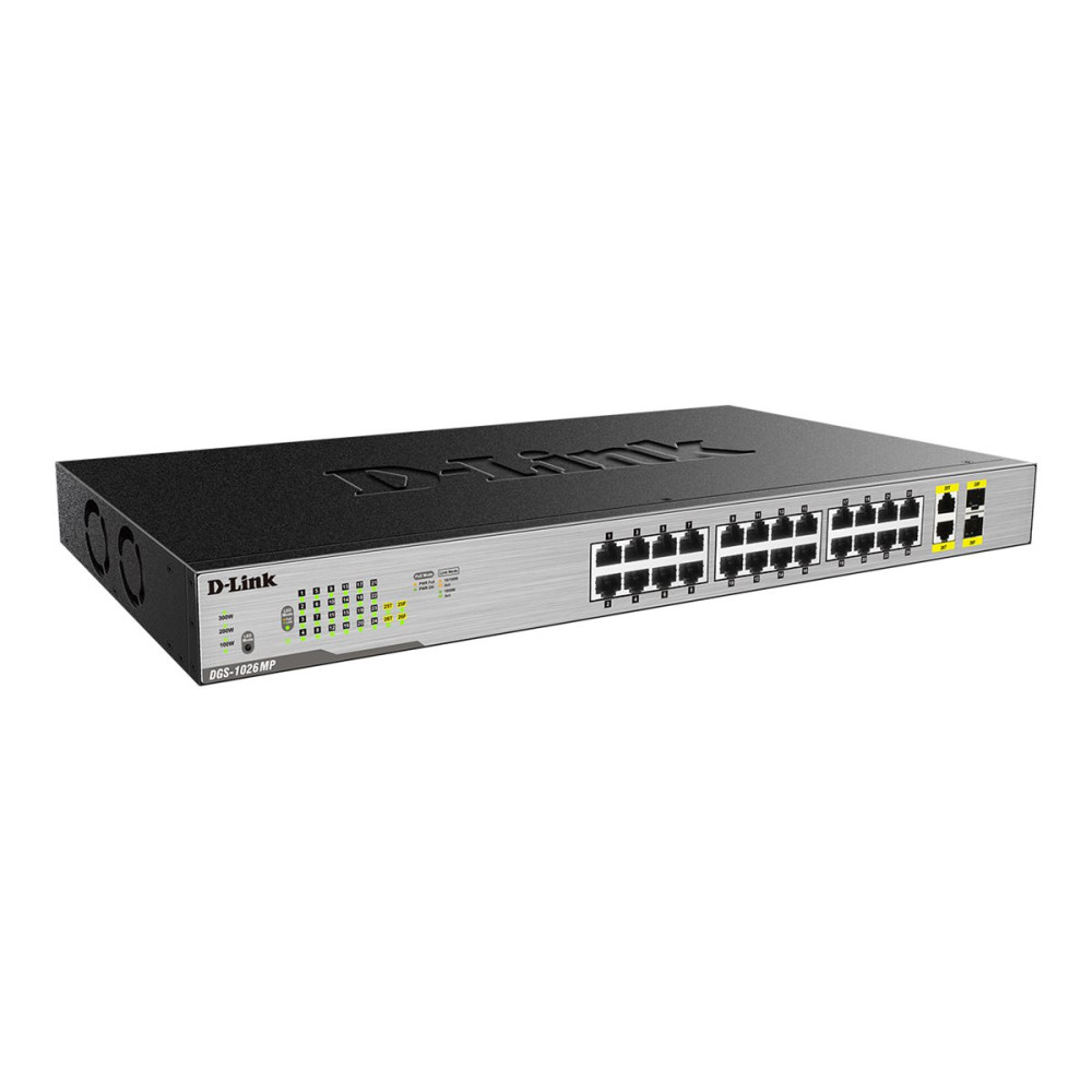 Produktbild för D-Link DGS 1026MP - switch - 26 portar - ohanterad - rackmonterbar