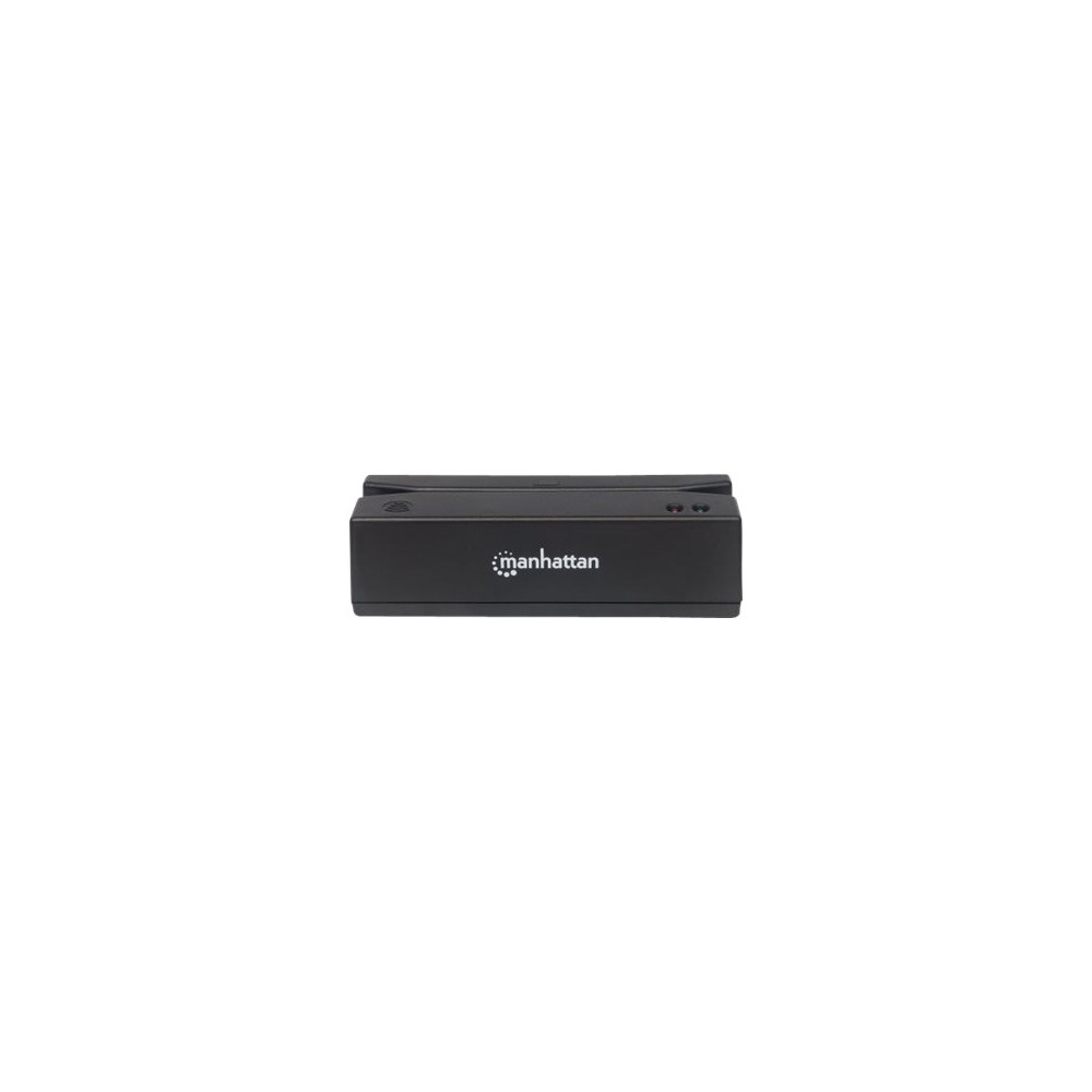 Produktbild för Manhattan USB-A Magnetic Strip Card Reader, Triple Track Reader, Keyboard Wedge Decoder, Cable 1.5m, Black, Three Year Warranty, Box - kortläsare - USB