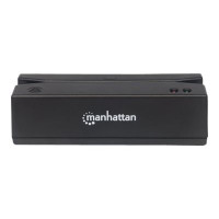 Produktbild för Manhattan USB-A Magnetic Strip Card Reader, Triple Track Reader, Keyboard Wedge Decoder, Cable 1.5m, Black, Three Year Warranty, Box - kortläsare - USB