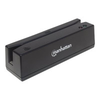 Produktbild för Manhattan USB-A Magnetic Strip Card Reader, Triple Track Reader, Keyboard Wedge Decoder, Cable 1.5m, Black, Three Year Warranty, Box - kortläsare - USB