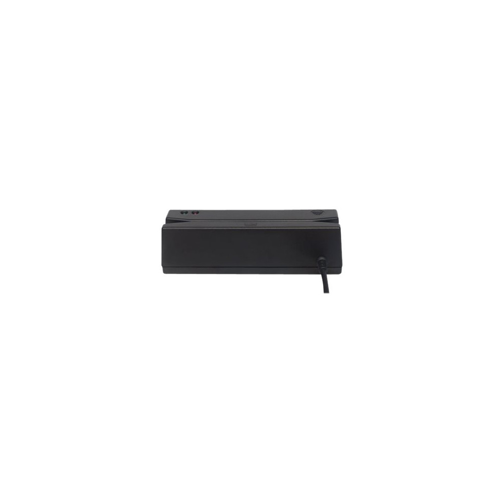 Produktbild för Manhattan USB-A Magnetic Strip Card Reader, Triple Track Reader, Keyboard Wedge Decoder, Cable 1.5m, Black, Three Year Warranty, Box - kortläsare - USB