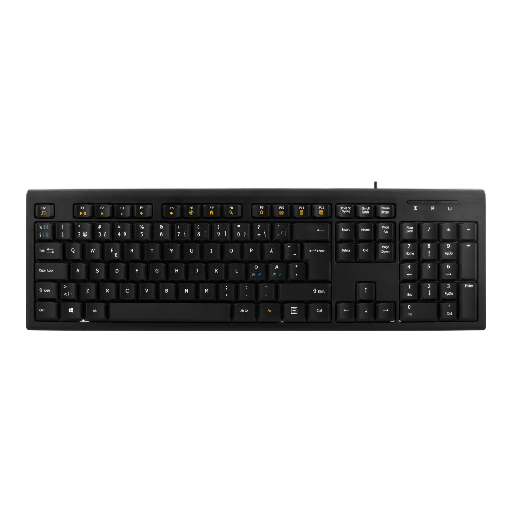 Produktbild för DELTACO TB-626 - tangentbord - Nordisk - svart Inmatningsenhet