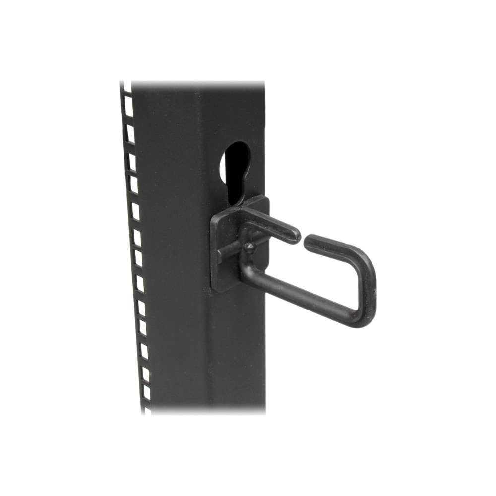 Produktbild för StarTech.com 25U-serverrack med öppen ram - 4 stolpar justerbart djup (59 cm till 104 cm) rack för nätverksutrustning med hjul/nivåfötter/kabelhantering (4POSTRACK25U) - rack - 25U