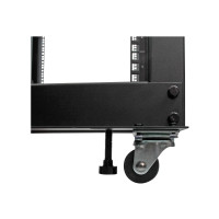 Produktbild för StarTech.com 25U-serverrack med öppen ram - 4 stolpar justerbart djup (59 cm till 104 cm) rack för nätverksutrustning med hjul/nivåfötter/kabelhantering (4POSTRACK25U) - rack - 25U