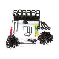 Produktbild för StarTech.com 25U-serverrack med öppen ram - 4 stolpar justerbart djup (59 cm till 104 cm) rack för nätverksutrustning med hjul/nivåfötter/kabelhantering (4POSTRACK25U) - rack - 25U