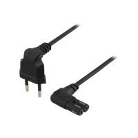 Produktbild för DELTACO - strömkabel - Eurokontakt till power IEC 60320 C7 - 1 m