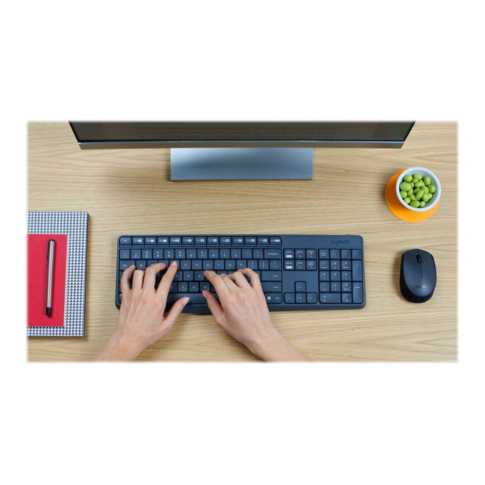 Produktbild för Logitech MK235 - sats med tangentbord och mus - tysk Inmatningsenhet
