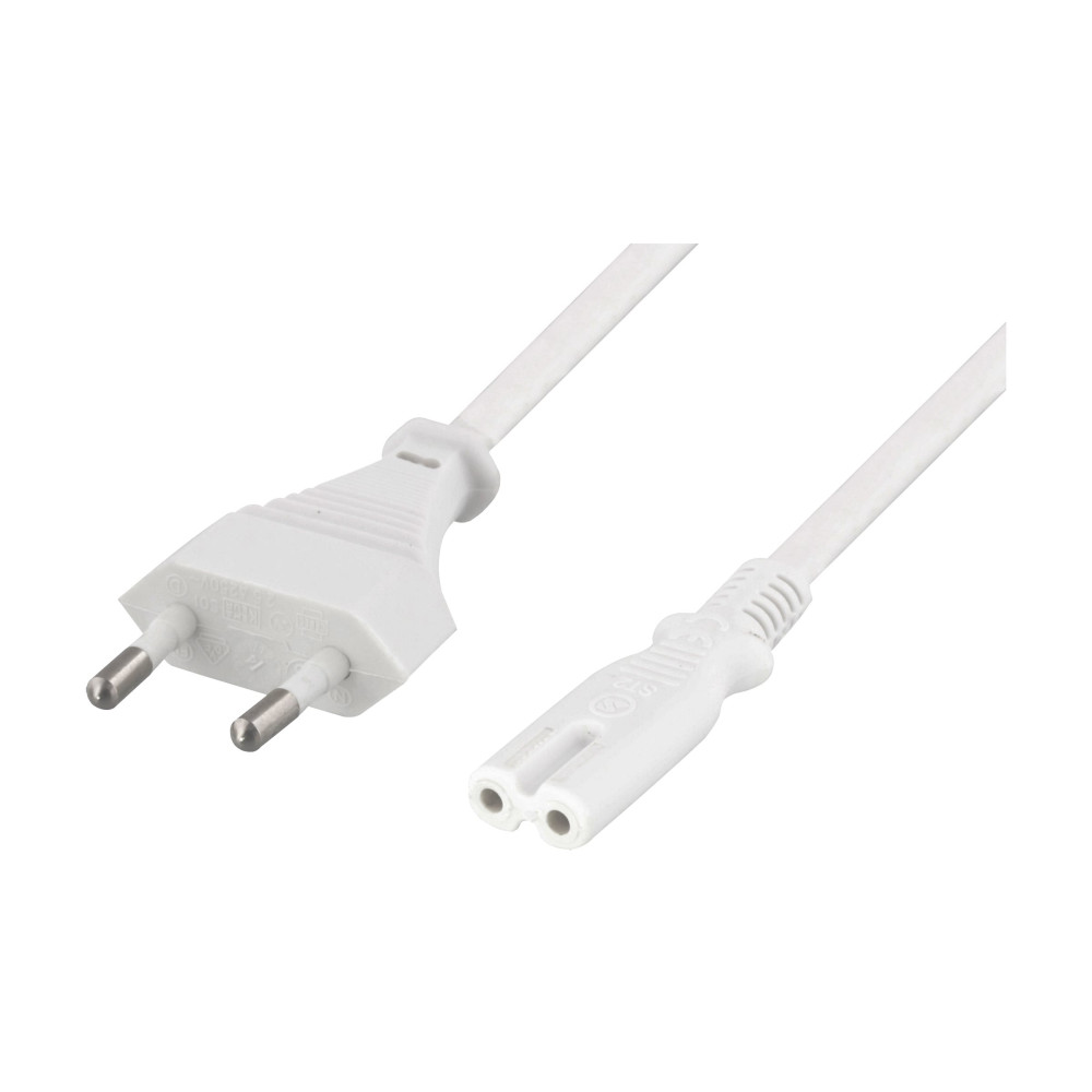 Produktbild för DELTACO DEL-109JN - strömkabel - Eurokontakt till power IEC 60320 C7 - 5 m