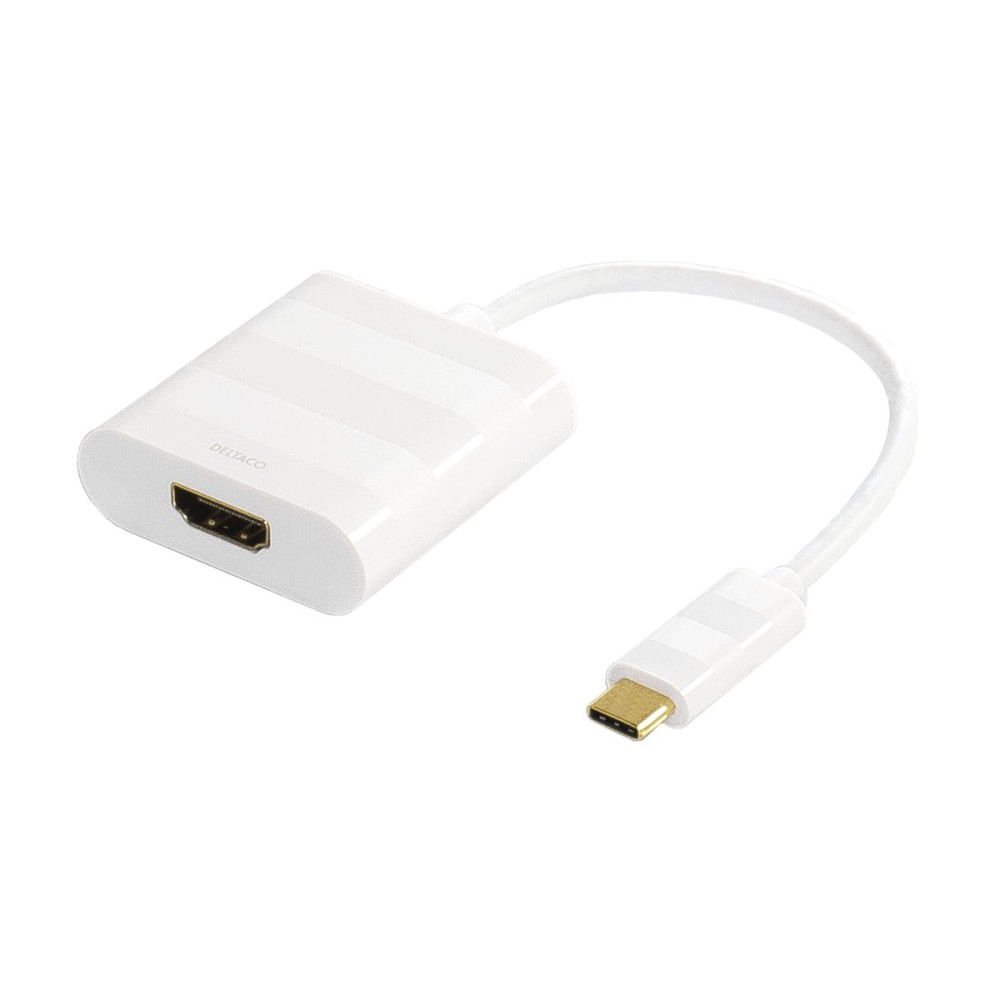 Produktbild för DELTACO USBC-HDMI1 - extern videoadapter - vit