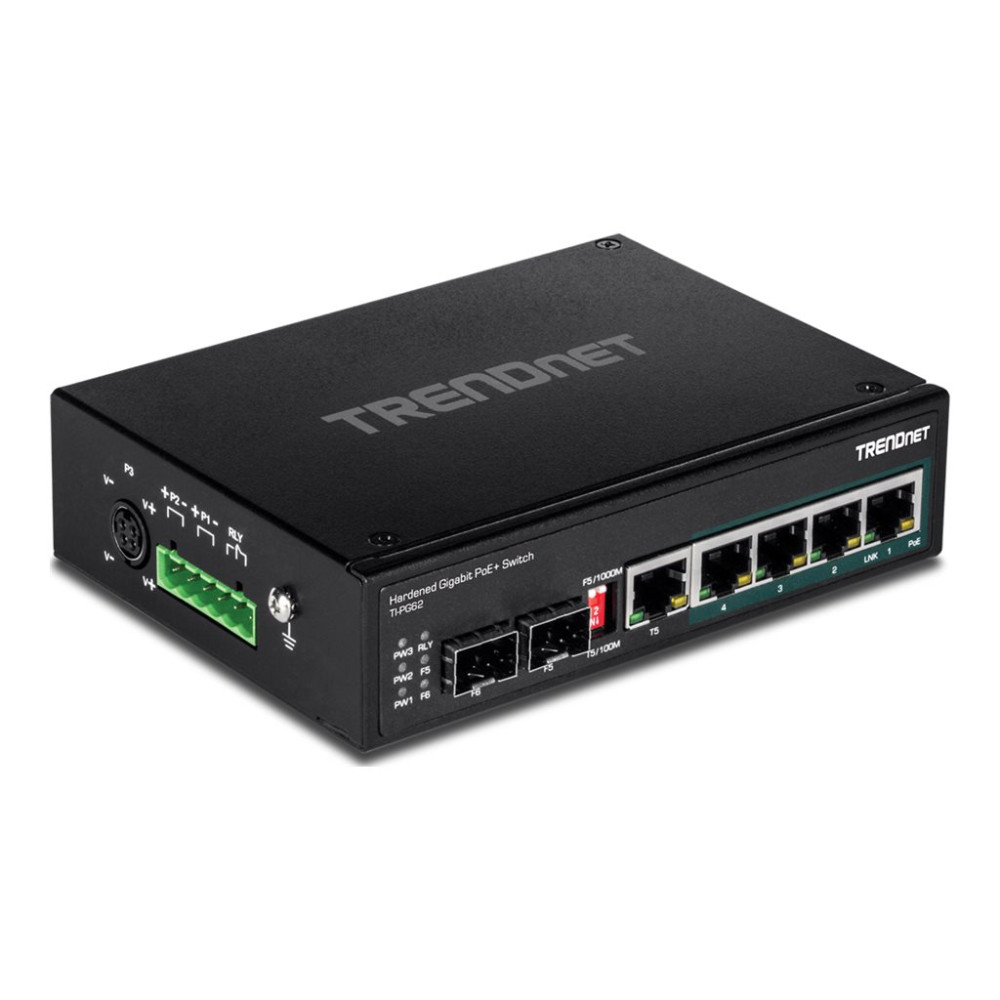 Produktbild för TRENDnet TI-PG62 - switch - 6 portar - ohanterad - TAA-kompatibel