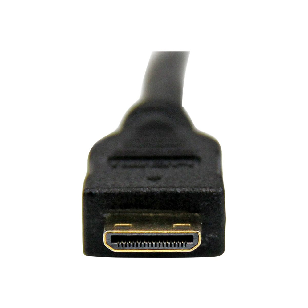 Produktbild för StarTech.com 1m (3.3 ft) Mini HDMI to DVI Cable, DVI-D to HDMI Cable (1920x1200p), 19 Pin HDMI Mini (C) Male to DVI-D Male, Digital Monitor Cable Adapter M/M, Single Link, Black - Mini HDMI to DVI Adapter - adapterkabel - HDMI / DVI - 1 m