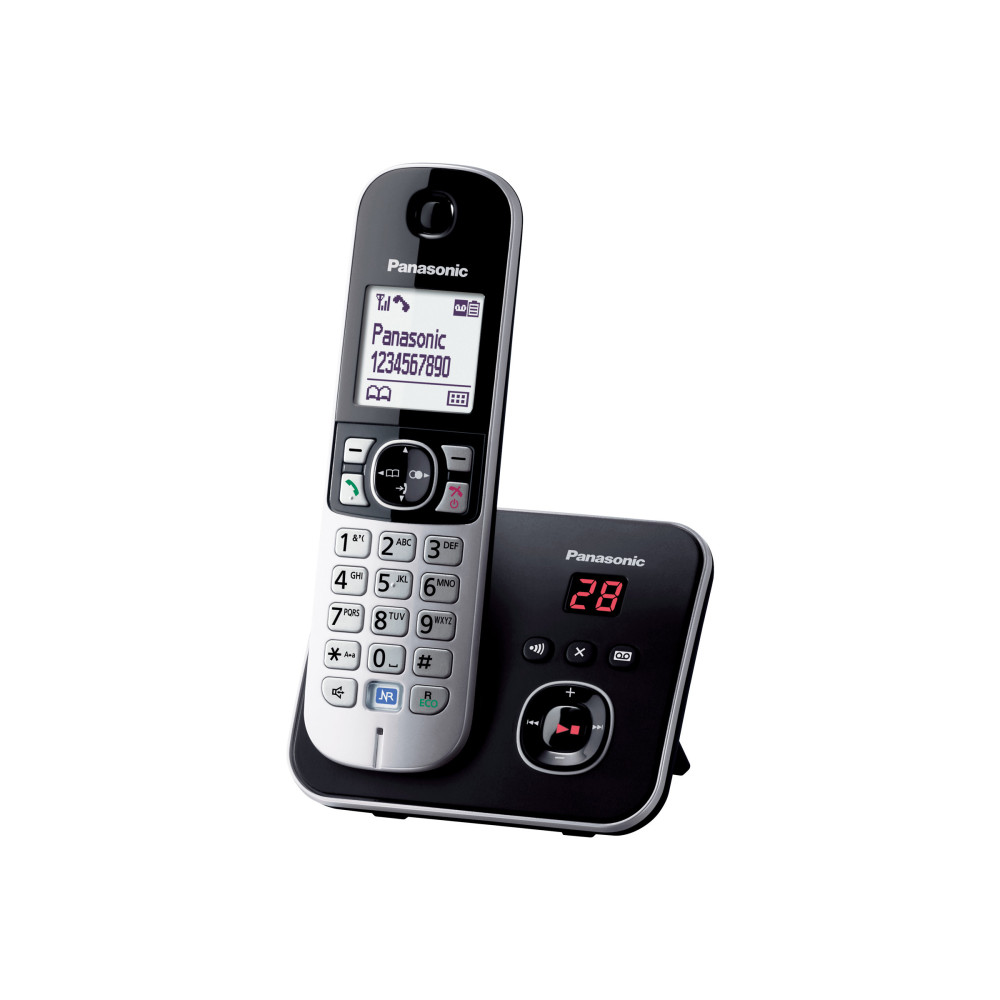 Produktbild för Panasonic KX-TG6821 - trådlös telefon - svarssysten med nummerpresentation