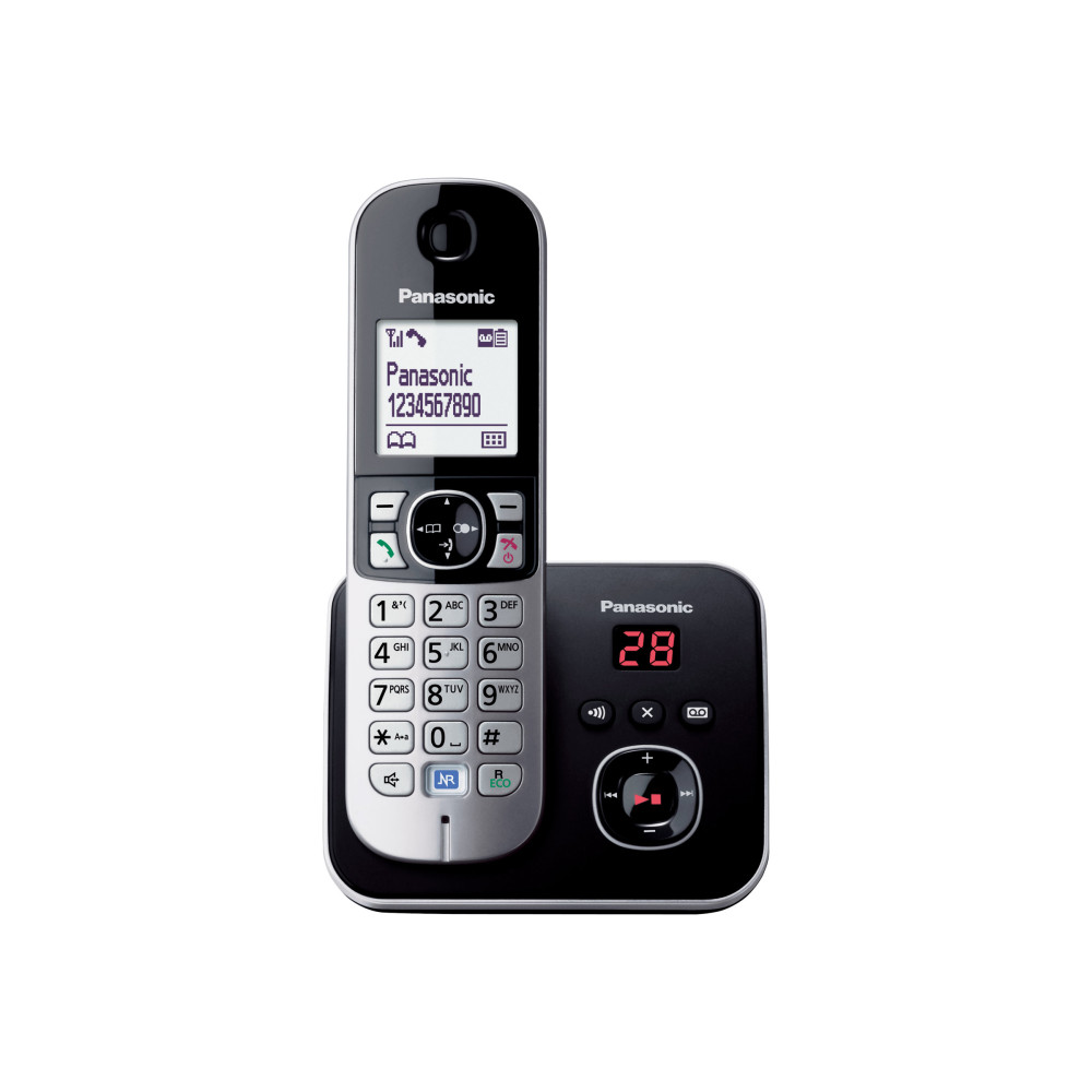 Produktbild för Panasonic KX-TG6821 - trådlös telefon - svarssysten med nummerpresentation