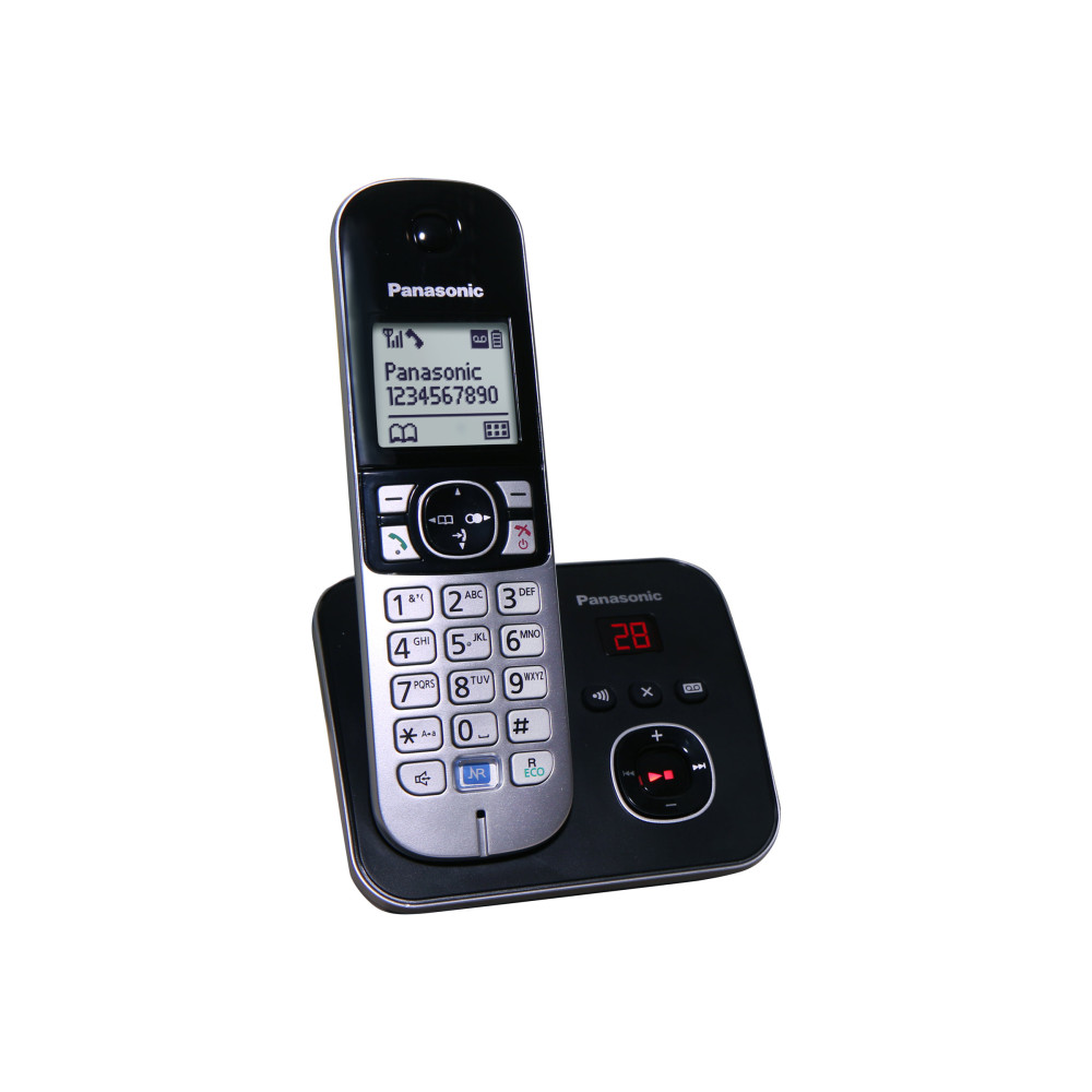 Produktbild för Panasonic KX-TG6821 - trådlös telefon - svarssysten med nummerpresentation