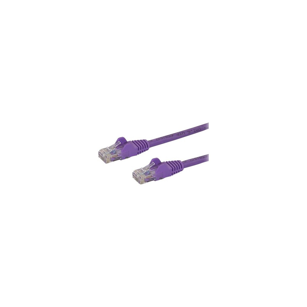 Produktbild för Startech 10m CAT6 Ethernet Cable, 10 Gigabit Snagless RJ45 650MHz 100W PoE Patch Cord, CAT 6 10GbE UTP Network Cable w/Strain Relief, Purple, Wiring is UL Certified/TIA - Category 6 - 24AWG (N6PATC10MPL) - nätverkskabel - 10 m - lila