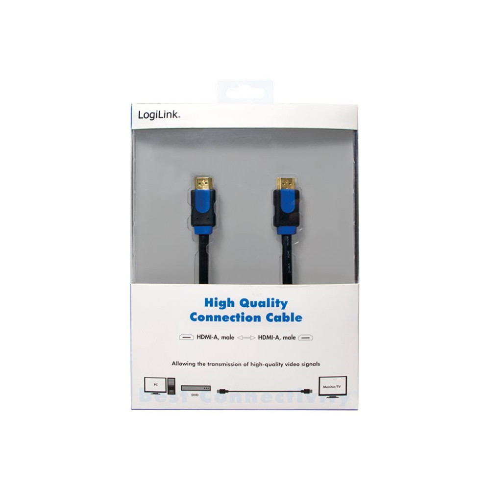 Produktbild för LogiLink HDMI-kabel med Ethernet - 3 m
