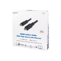 Produktbild för LogiLink Active HDMI High Speed Cable - HDMI-kabel med Ethernet - 20 m