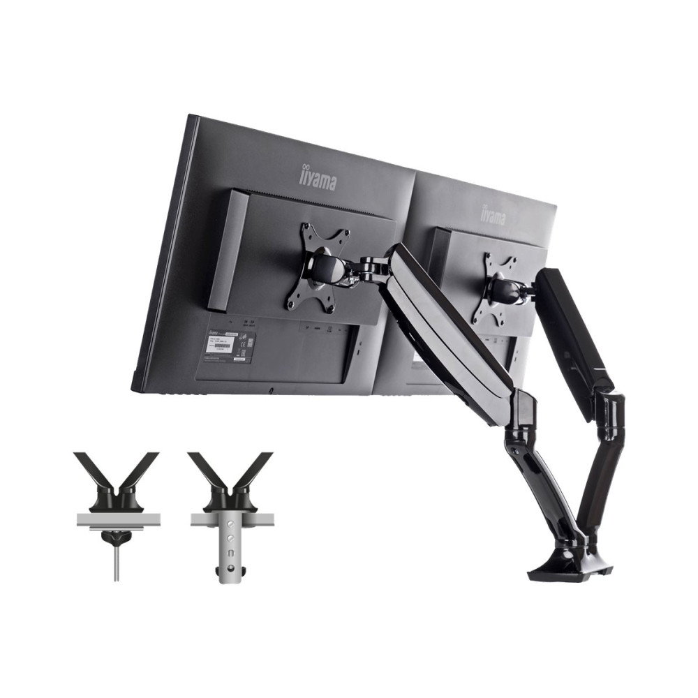 Produktbild för Iiyama DS3002C-B1 monteringssats - justerbar arm - för 2 monitorer - svart