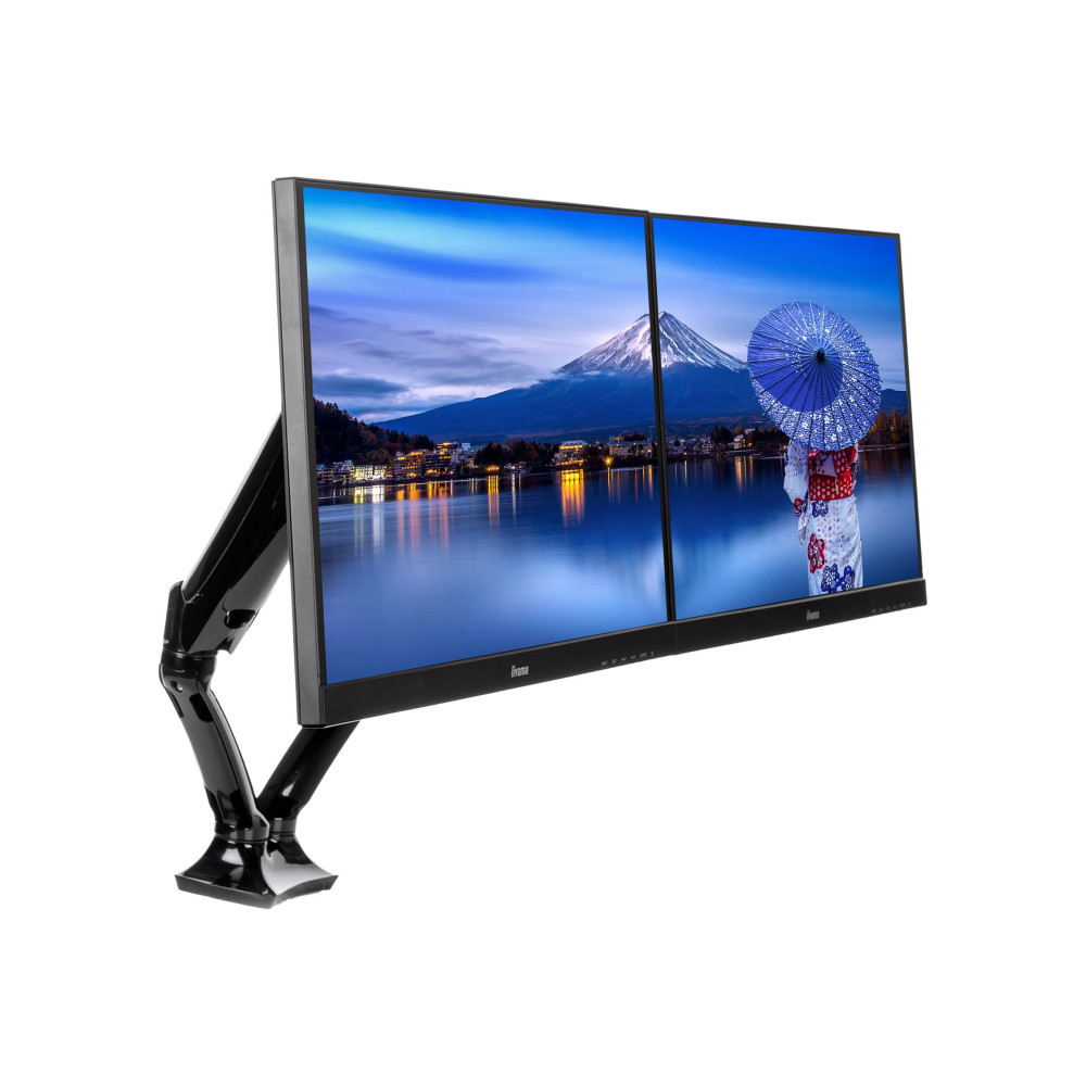 Produktbild för Iiyama DS3002C-B1 monteringssats - justerbar arm - för 2 monitorer - svart