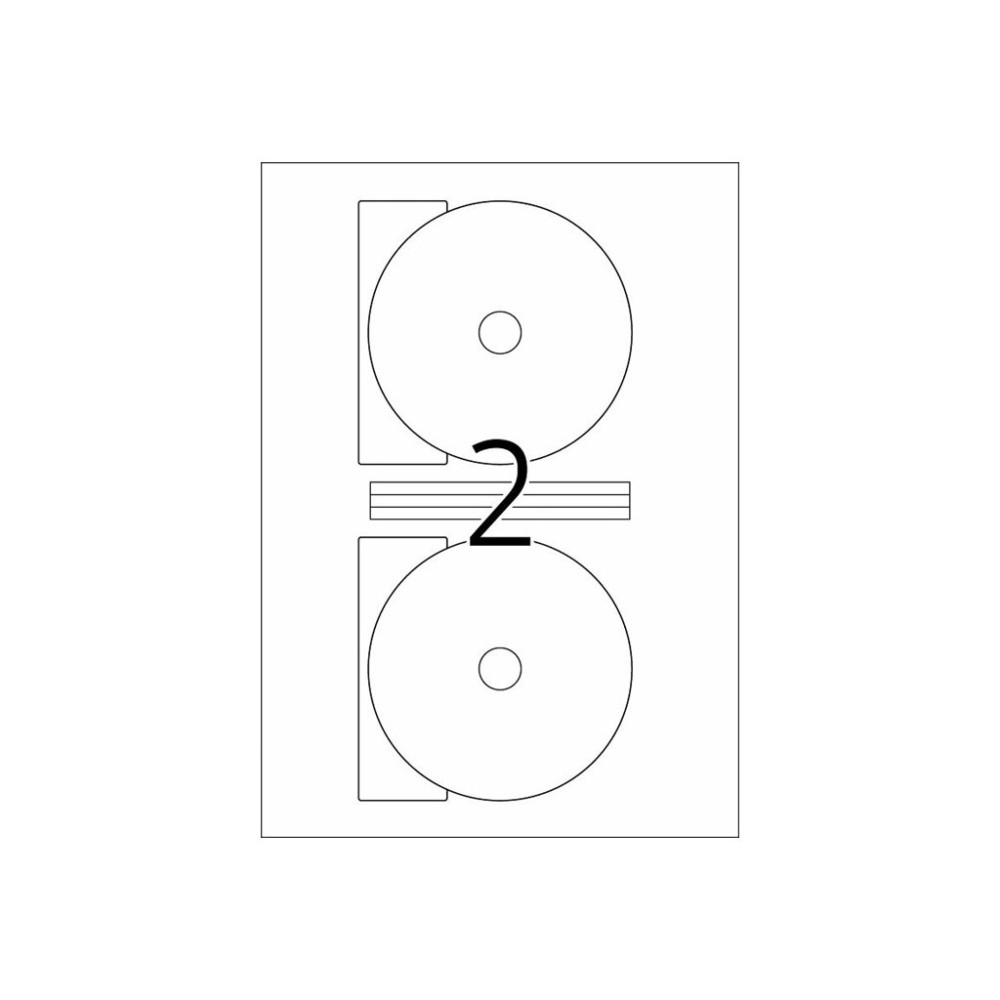 Produktbild för HERMA Special Maxi - ogenomskinliga CD/DVD-etiketter - matt - 20 etikett (er) - 116 mm rund
