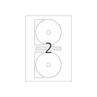 Produktbild för HERMA Special Maxi - ogenomskinliga CD/DVD-etiketter - matt - 20 etikett (er) - 116 mm rund
