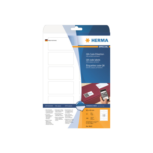 HERMA HERMA Special - ogenomskinliga pärmetiketter - matt - 300 etikett (er) - 80 x 40 mm