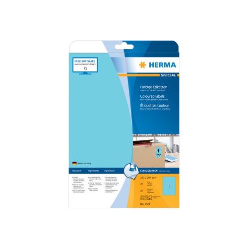 HERMA HERMA Special - etiketter - matt - 20 etikett (er) - A4