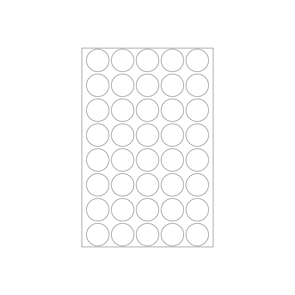 Produktbild för HERMA - tätningsetikett - 19 mm diameter - transparent - polyester (paket om 640)