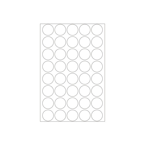 HERMA HERMA - tätningsetikett - 19 mm diameter - transparent - polyester (paket om 640)