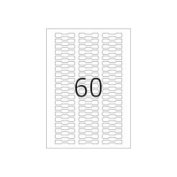 Produktbild för HERMA Special - permanenta självhäftande matta ogenomskinliga smyckespappersetiketter - 1500 etikett (er) - 49 x 10 mm