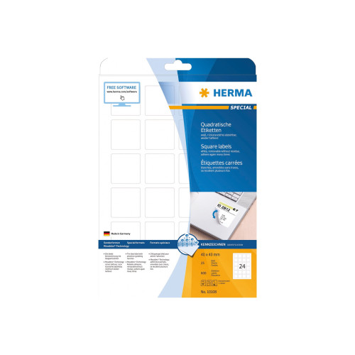 HERMA HERMA Special - etiketter - matt - 600 etikett (er) - 40 x 40 mm