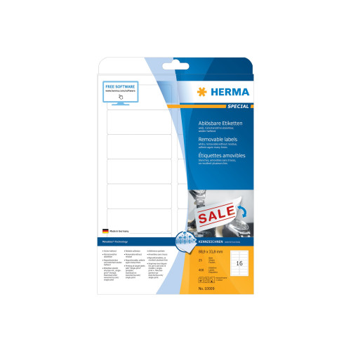 HERMA HERMA Special - etiketter - matt - 400 etikett (er) - 88.9 x 33.8 mm