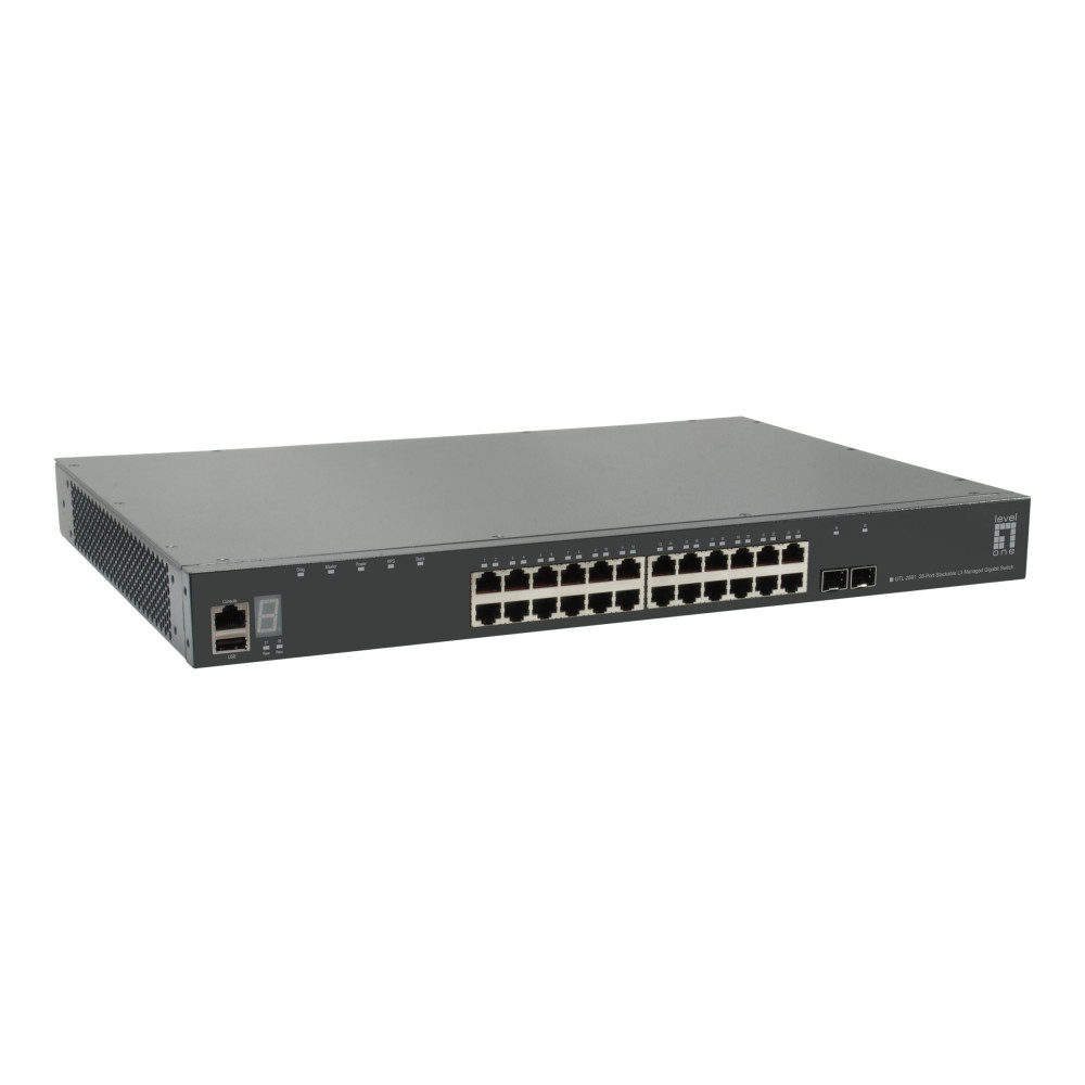 Produktbild för LevelOne GTL-2891 - switch - 28 portar - Administrerad - rackmonterbar
