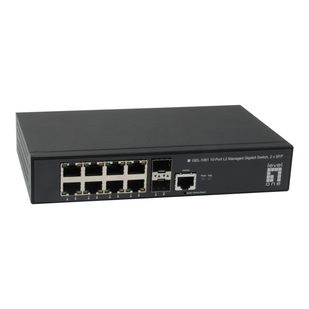 Produktbild för LevelOne GEL-1061 - switch - 10 portar - Administrerad