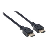 Produktbild för Manhattan HDMI Cable with Ethernet (CL3 rated, suitable for In-Wall use), 4K@60Hz (Premium High Speed), 5m, Male to Male, Black, Ultra HD 4k x 2k, In-Wall rated, Fully Shielded, Gold Plated Contacts, Lifetime Warranty, Polybag - HDMI-kabel med Ethernet - 