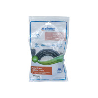Produktbild för Manhattan HDMI Cable with Ethernet (CL3 rated, suitable for In-Wall use), 4K@60Hz (Premium High Speed), 5m, Male to Male, Black, Ultra HD 4k x 2k, In-Wall rated, Fully Shielded, Gold Plated Contacts, Lifetime Warranty, Polybag - HDMI-kabel med Ethernet - 
