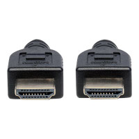 Produktbild för Manhattan HDMI Cable with Ethernet (CL3 rated, suitable for In-Wall use), 4K@60Hz (Premium High Speed), 5m, Male to Male, Black, Ultra HD 4k x 2k, In-Wall rated, Fully Shielded, Gold Plated Contacts, Lifetime Warranty, Polybag - HDMI-kabel med Ethernet - 
