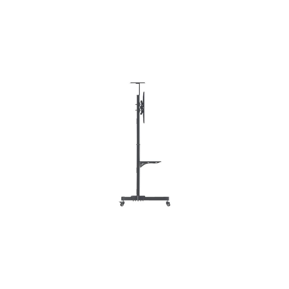 Produktbild för Manhattan TV & Monitor Mount, Trolley Stand, 1 screen, Screen Sizes: 37-65", Black, VESA 200x200 to 600x400mm, Max 40kg, LFD, Lifetime Warranty vagn - för platt panel/AV-system/kamera - svart