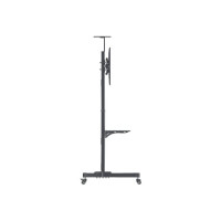 Produktbild för Manhattan TV & Monitor Mount, Trolley Stand, 1 screen, Screen Sizes: 37-65", Black, VESA 200x200 to 600x400mm, Max 40kg, LFD, Lifetime Warranty vagn - för platt panel/AV-system/kamera - svart