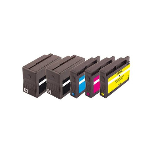 Peach Peach Combi-Pack PLUS H932XL/H933XL - 5-pack - XL - svart, gul, cyan, magenta - kompatibel - återanvänd - bläckpatron (alternativ för: HP 932XL, HP 933XL)