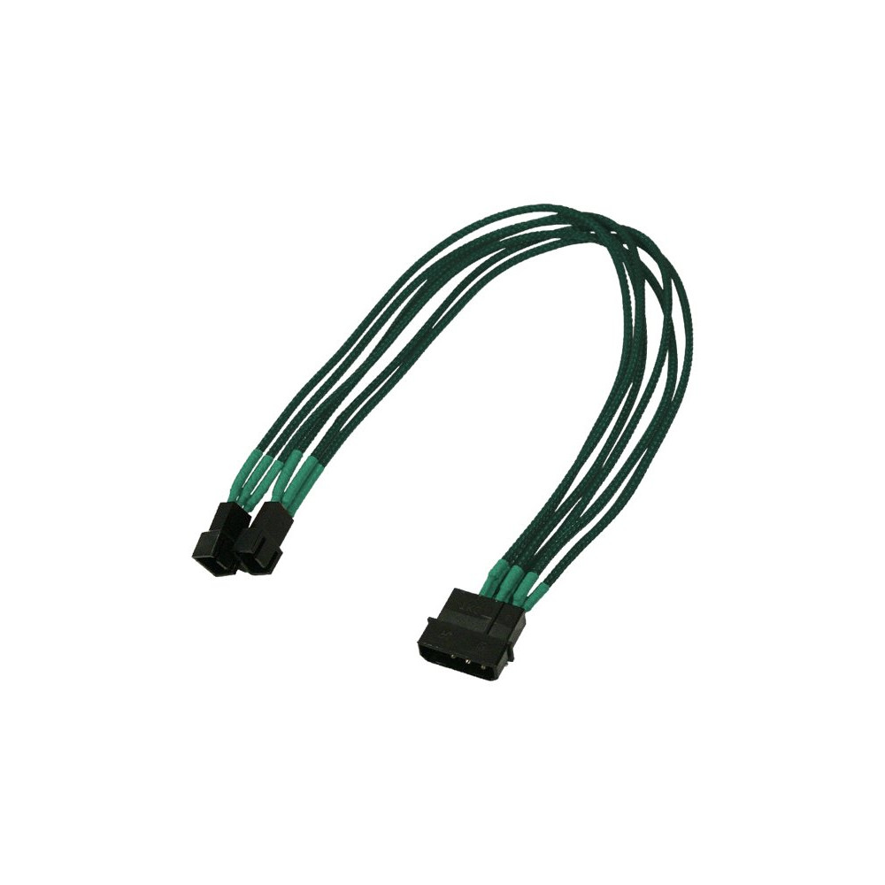 Produktbild för Nanoxia - fläktadapter - 3 PIN intern effekt till 4-stifts intern strömingång (endast fläkt) - 30 cm