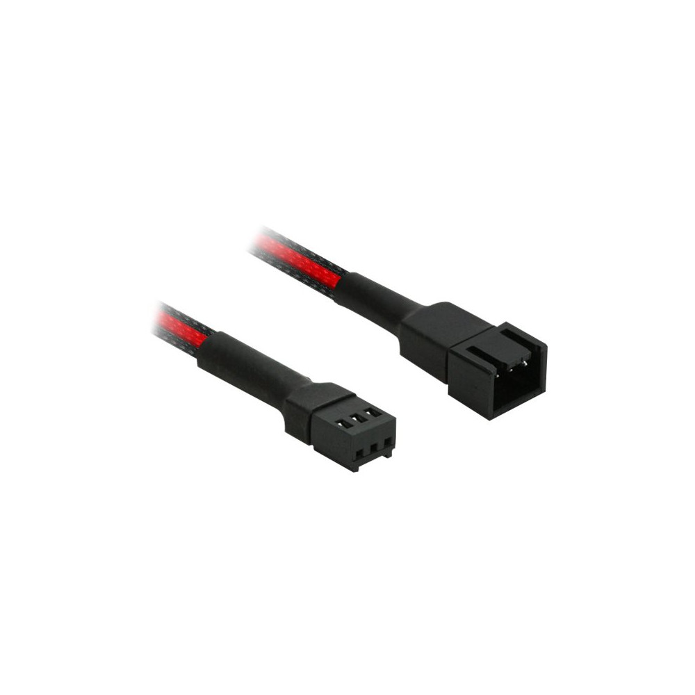 Produktbild för Nanoxia Single Sleeve - förlängningsströmkabel till fläkt - 3 pin Molex till 3 pin Molex - 30 cm