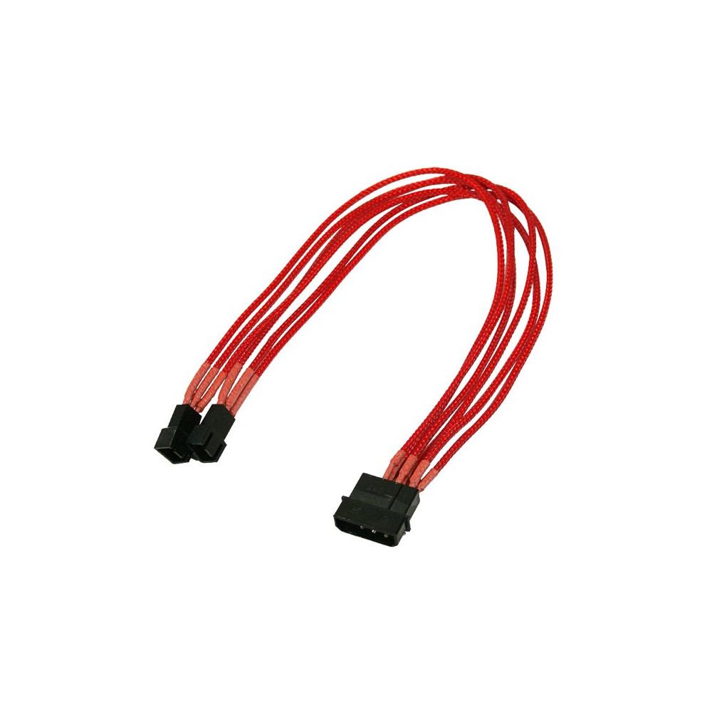Produktbild för Nanoxia - fläktadapter - 3 PIN intern effekt till 4-stifts intern strömingång (endast fläkt) - 30 cm