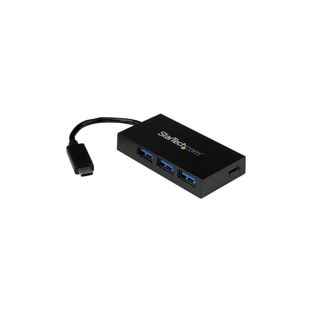 Produktbild för Startech USB-C-hubb med 4 portar - USB-C till 1x USB-C och 3x USB-A - USB 3.0-hubb - hubb - 4 portar