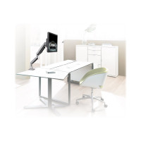 Produktbild för StarTech.com Enkel skrivbordsmonterad monitorarm - ledad i alla riktningar - silver monteringssats - justerbar arm - för LCD-display - silver