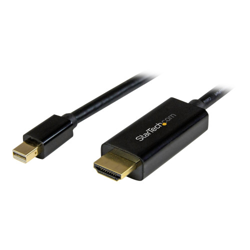 StarTech.com StarTech.com 2 m Mini DisplayPort till HDMI-kabel - 4K 30 Hz Video - mDP till HDMI-kabeladapter - Mini DP eller Thunderbolt 1/2 Mac/PC till HDMI-skärm/monitor - mDP till HDMI konverterarkabel - adapterkabel - DisplayPort / HDMI - 2 m