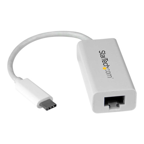 StarTech.com Startech USB-C till Gigabit-nätverksadapter - USB 3.1 Gen 1 (5 Gbps) - vit - nätverksadapter - USB-C - Gigabit Ethernet