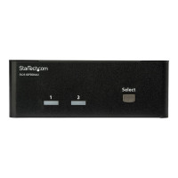 Produktbild för Startech DisplayPort KVM-switch med 2 portar för dubbla skärmar - 4K 60 Hz - omkopplare för tangentbord/video/mus/ljud/USB - 2 portar