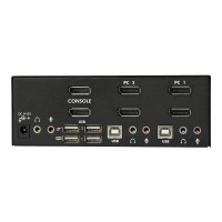 Produktbild för Startech DisplayPort KVM-switch med 2 portar för dubbla skärmar - 4K 60 Hz - omkopplare för tangentbord/video/mus/ljud/USB - 2 portar